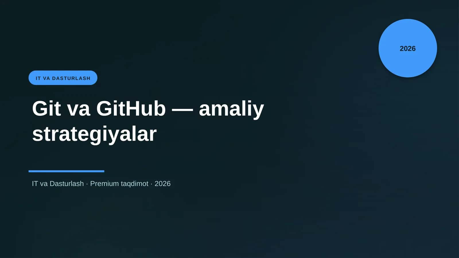 Git va GitHub — amaliy strategiyalar 1