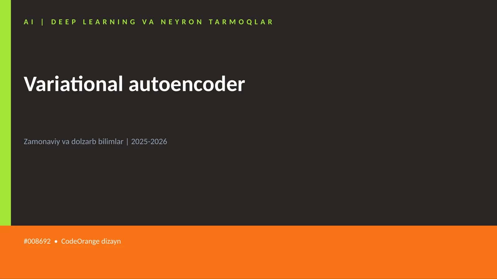 AI | DEEP LEARNING VA NEYRON TARMOQLAR 1