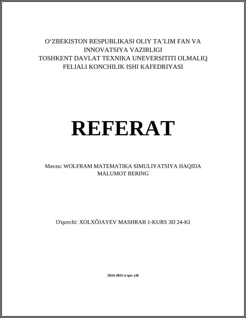 Wolfram Mathematica 1
