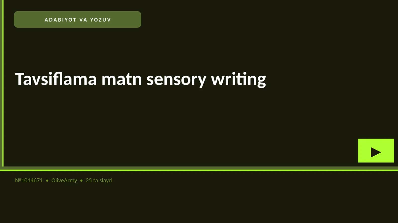 ADABIYOT VA YOZUV 1
