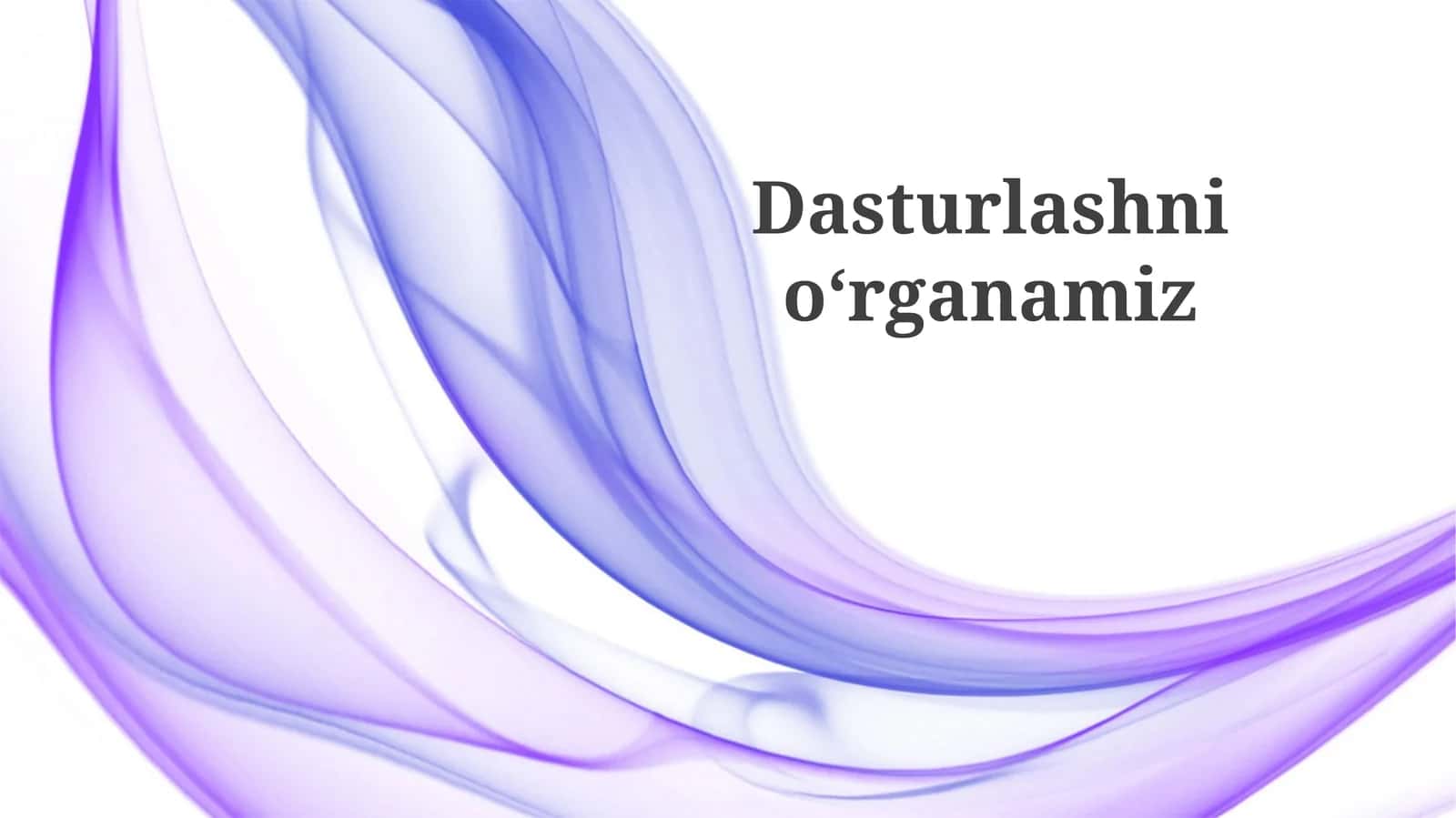 Dasturlash Tilining Asoslari 1