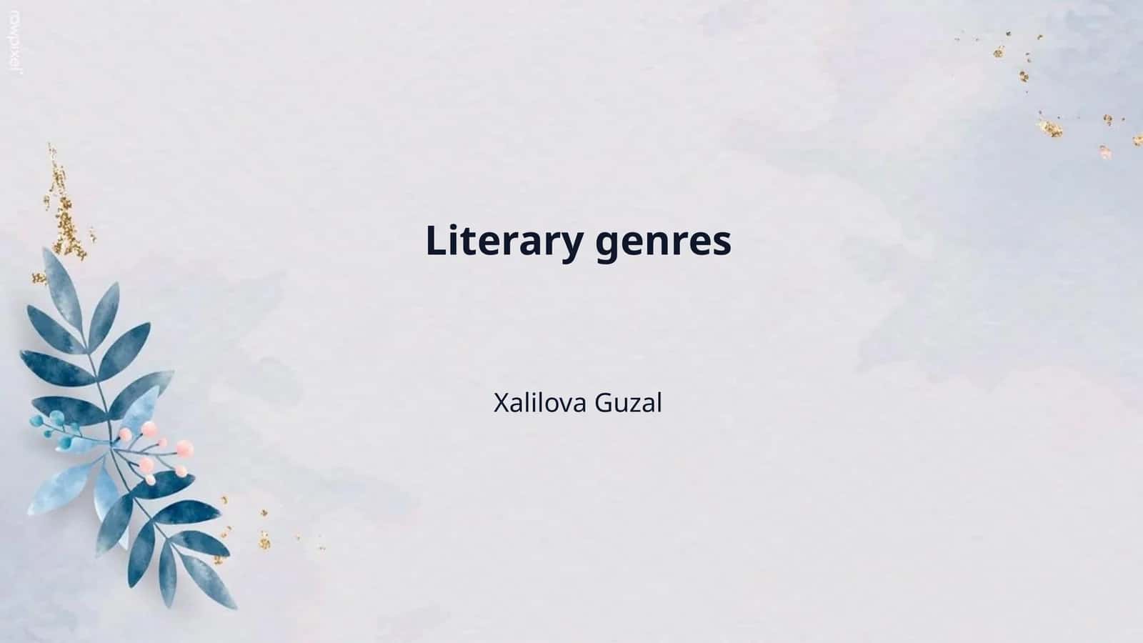 Literary genres 1