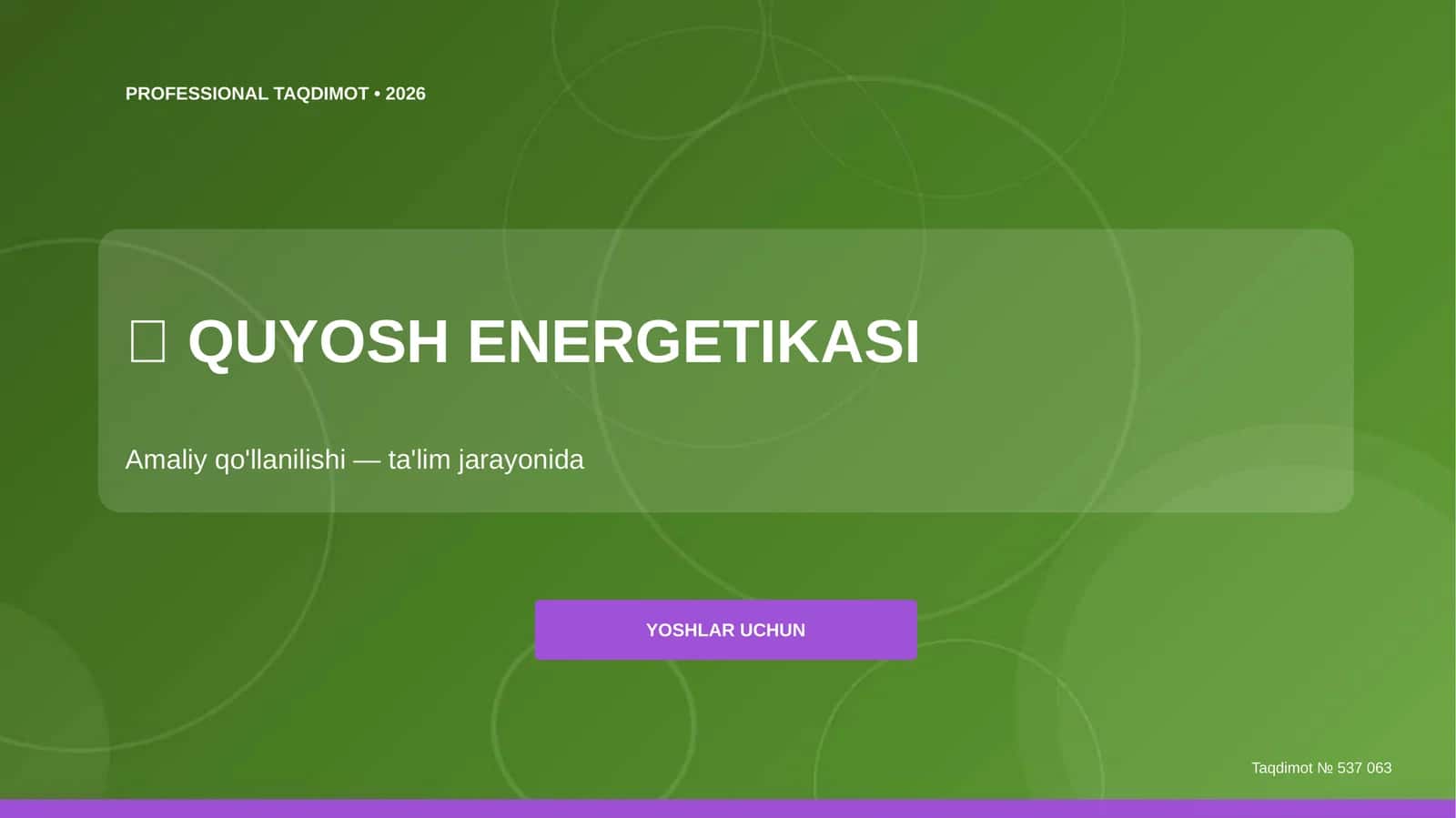 QUYOSH ENERGETIKASI 1