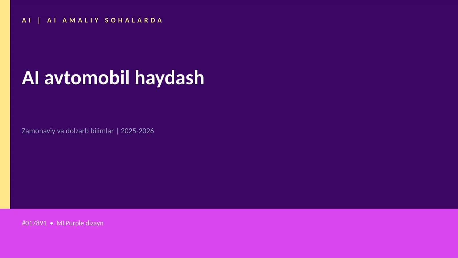 AI avtomobil haydash 1