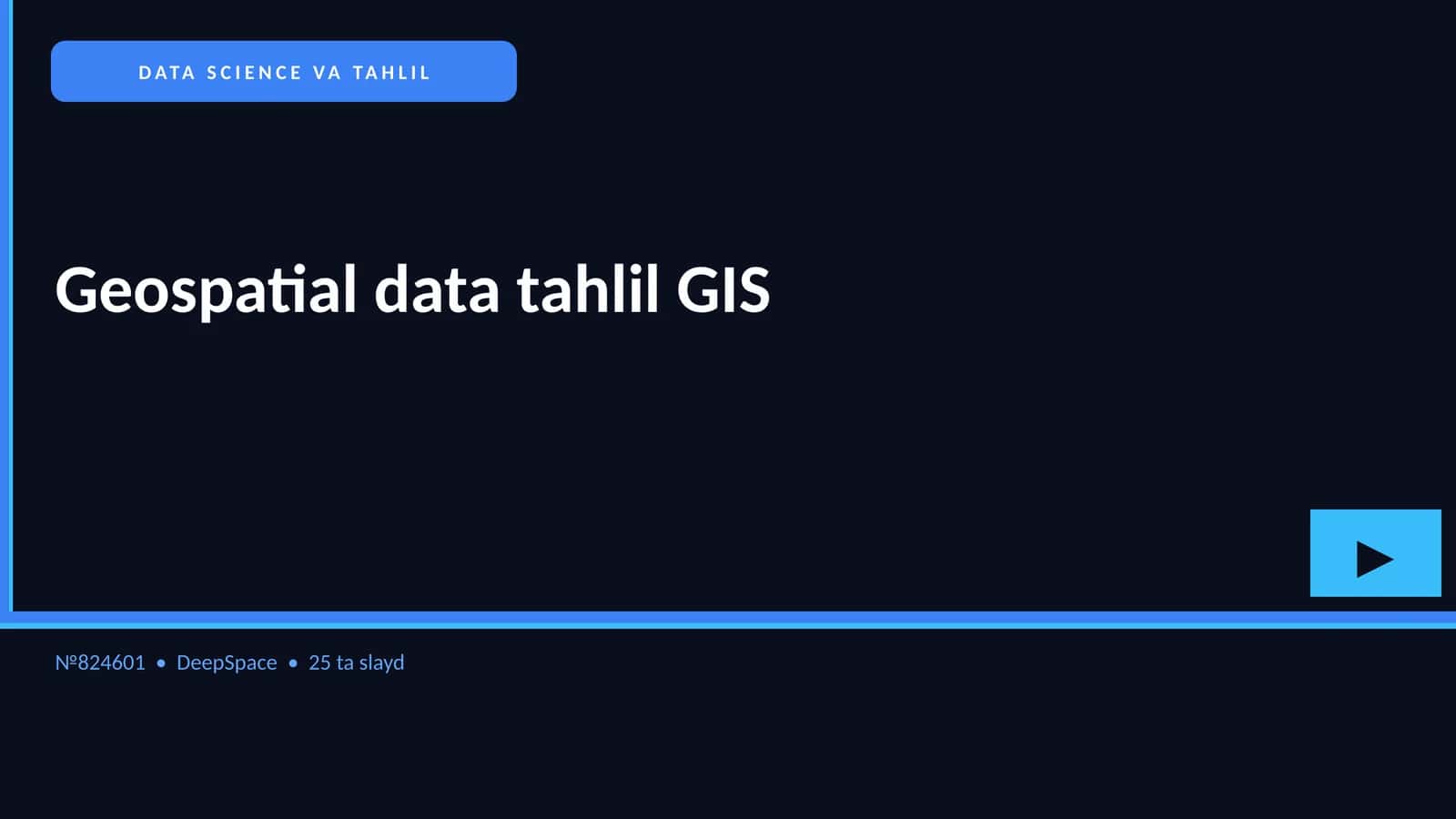 Geospatial data tahlil GIS 1