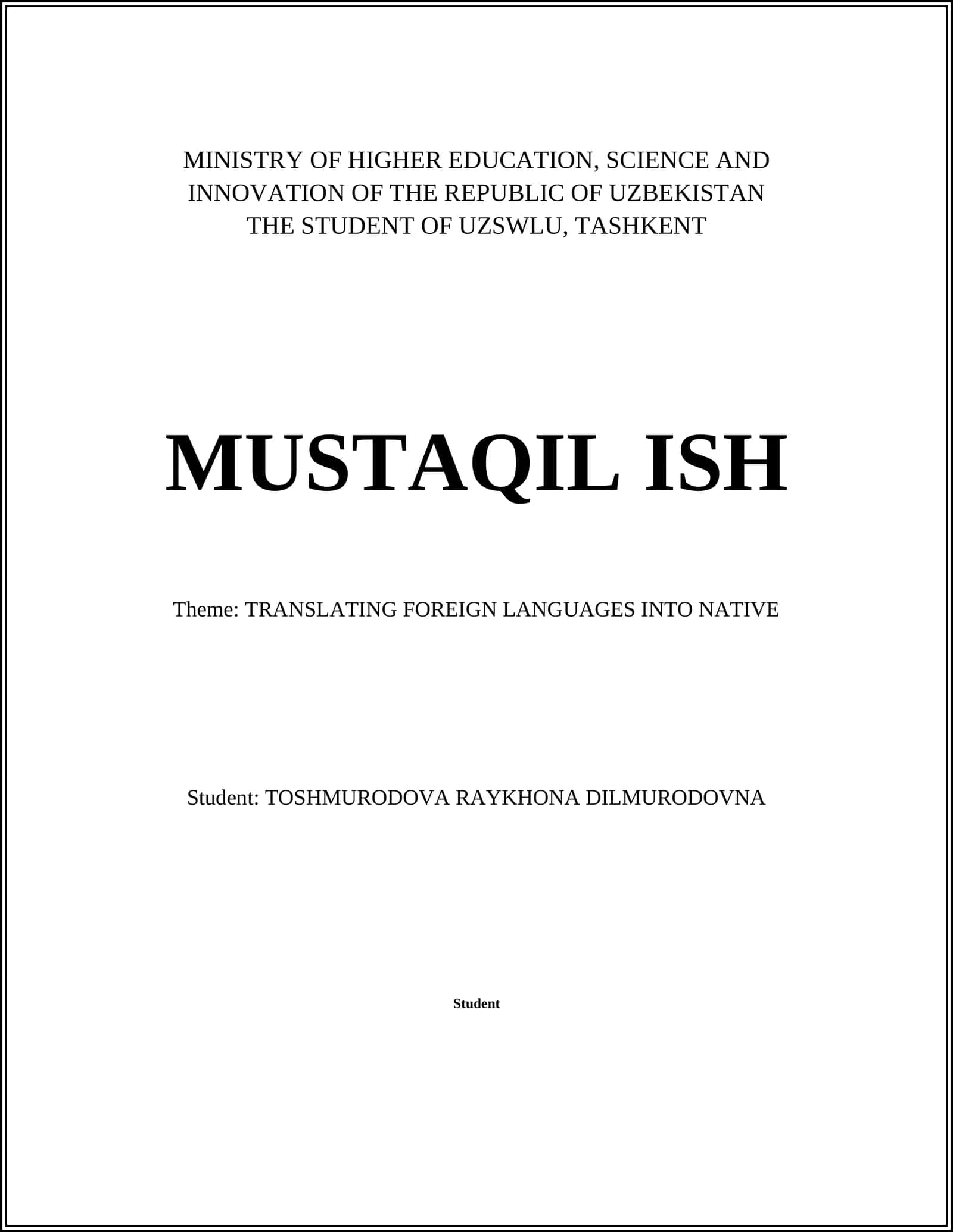 Machine Translation Technologies 1