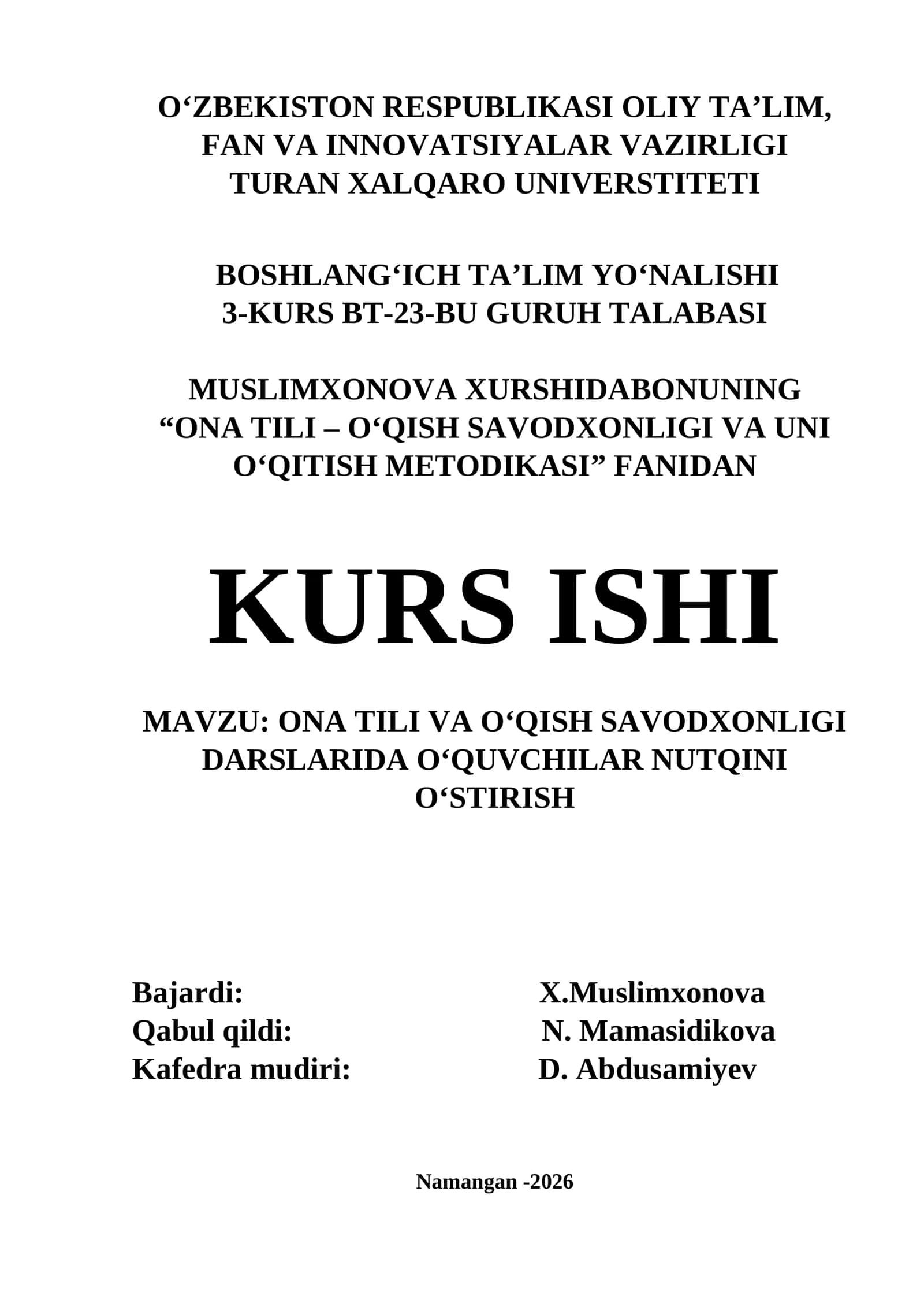 Ona tili va o‘qish savodxonligi darslarida o‘quvchilar nutqini o‘stirish 1