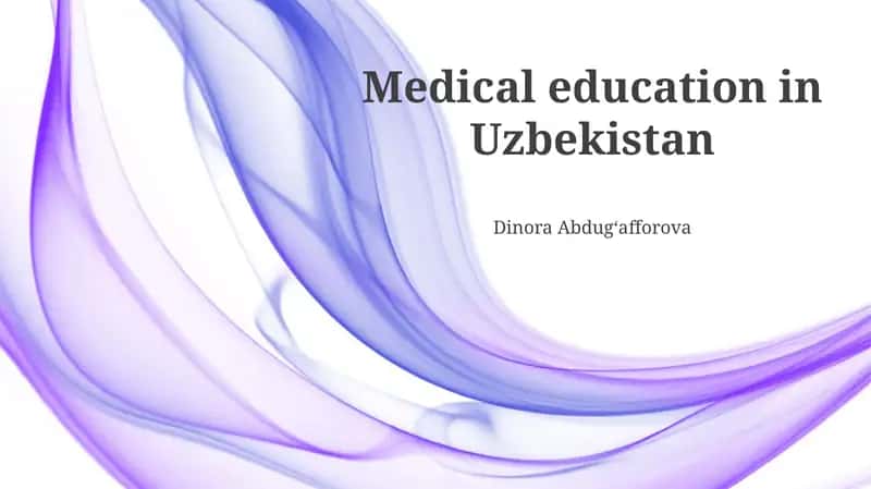 Medical education in Uzbekistan 1