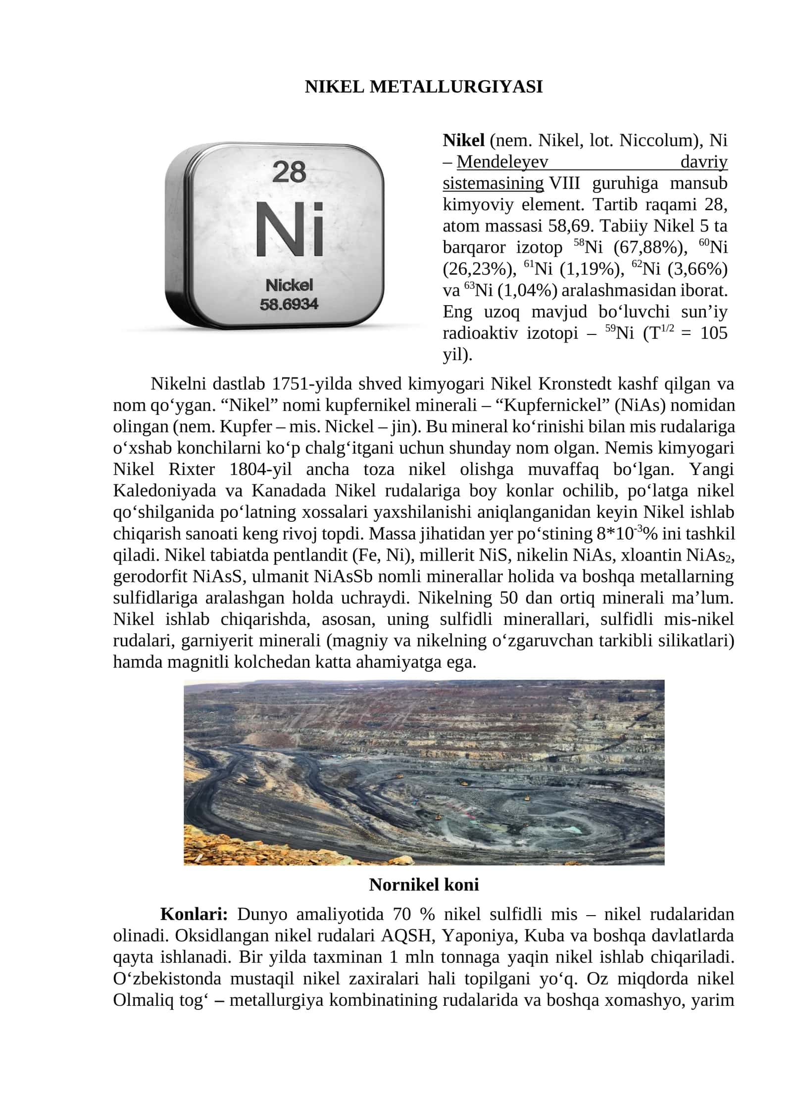 NIKEL METALLURGIYASI 1