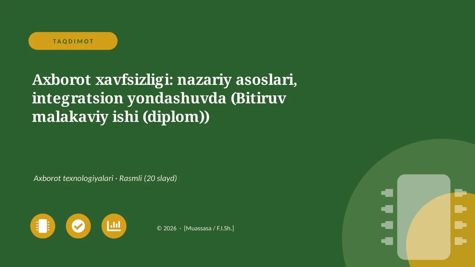 Axborot xavfsizligi: nazariy asoslari, integratsion yondashuvda 1