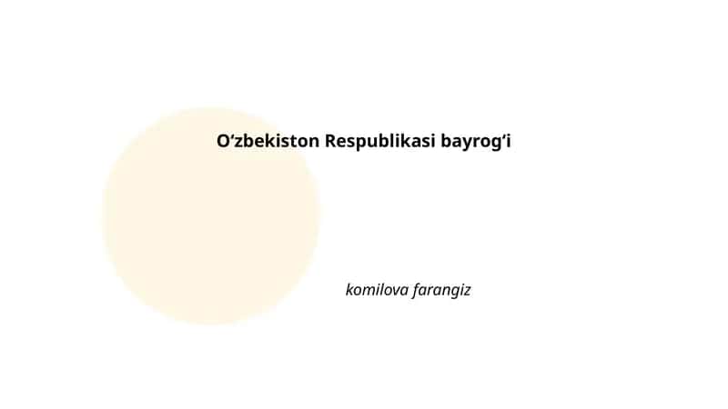 Oʻzbekiston Respublikasi bayrogʻi 1
