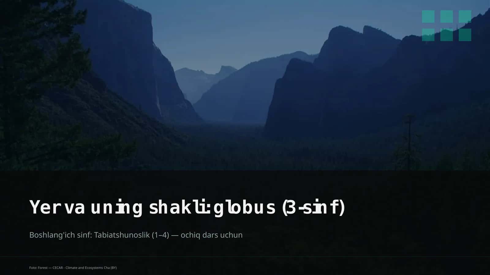 Yer va uning shakli: globus (3-sinf) 1