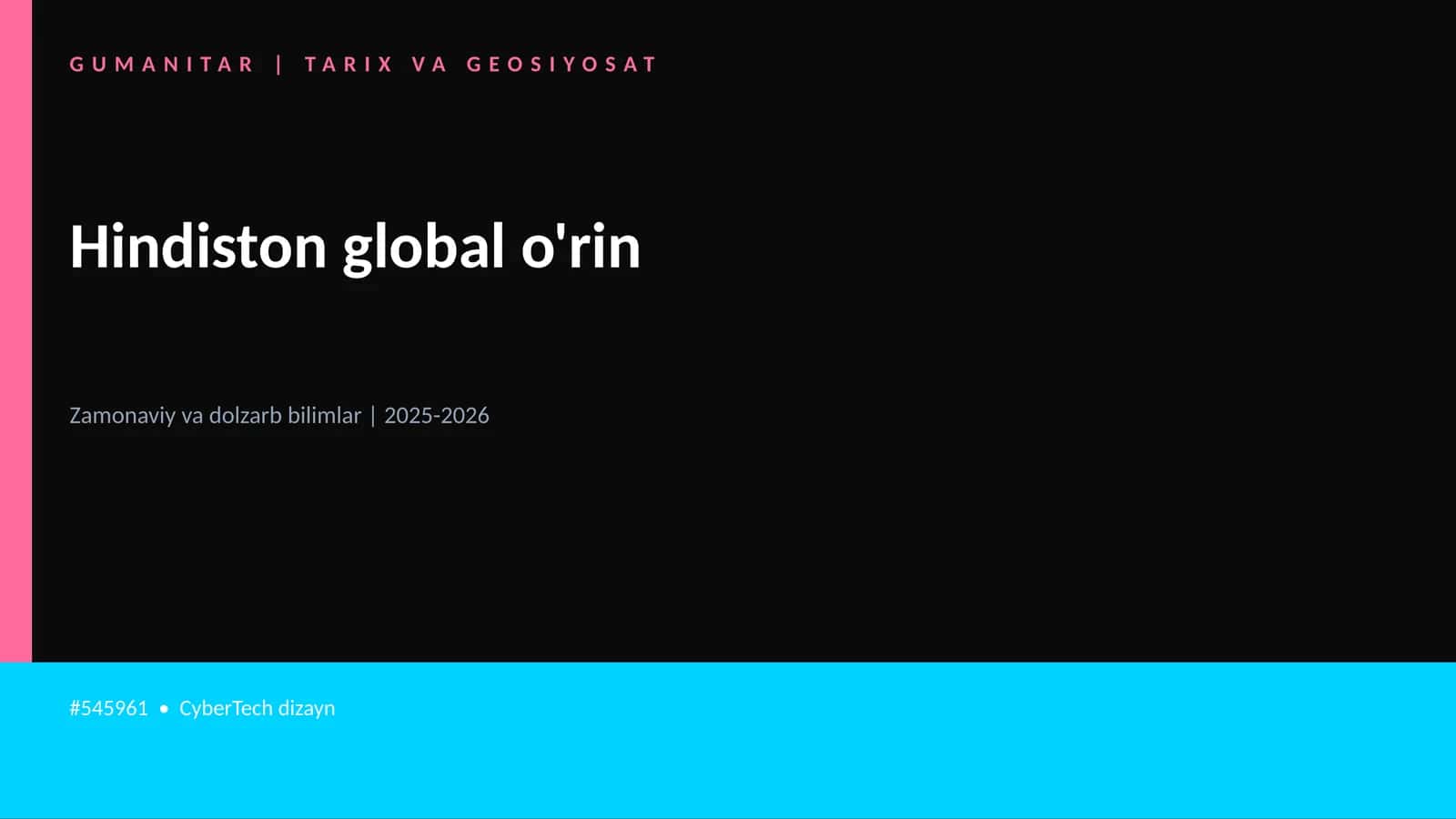 Hindiston global o'rin 1