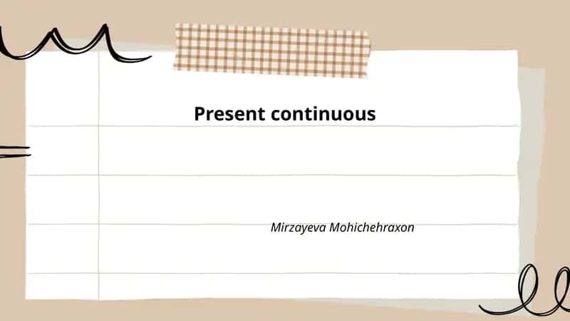 Present continuous 1