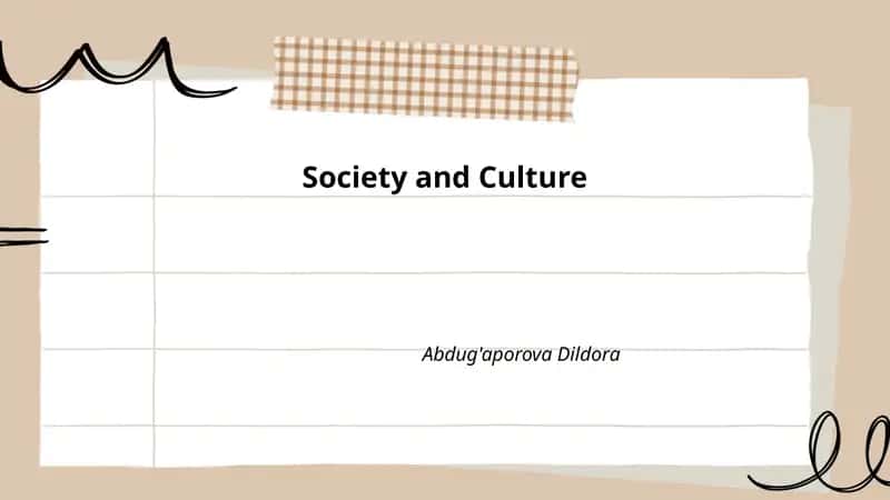 Society and Culture 1