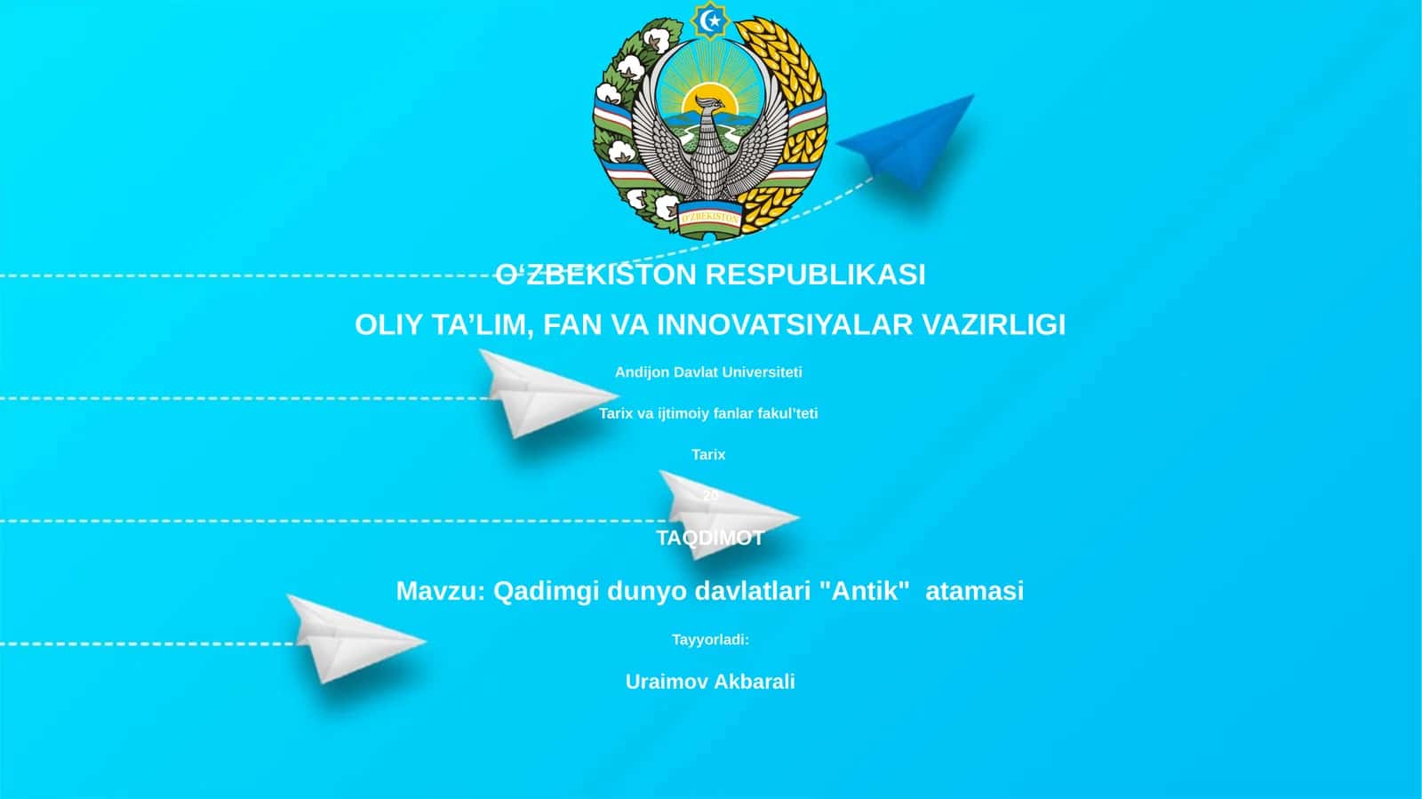 Qadimgi dunyo davlatlari "Antik" atamasi 1