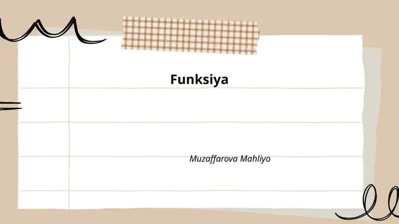 Funksiya 1