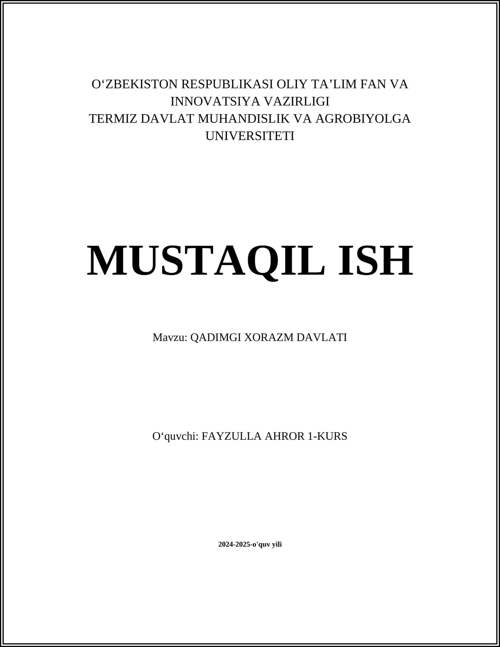 QADIMGI XORAZM DAVLATI 1