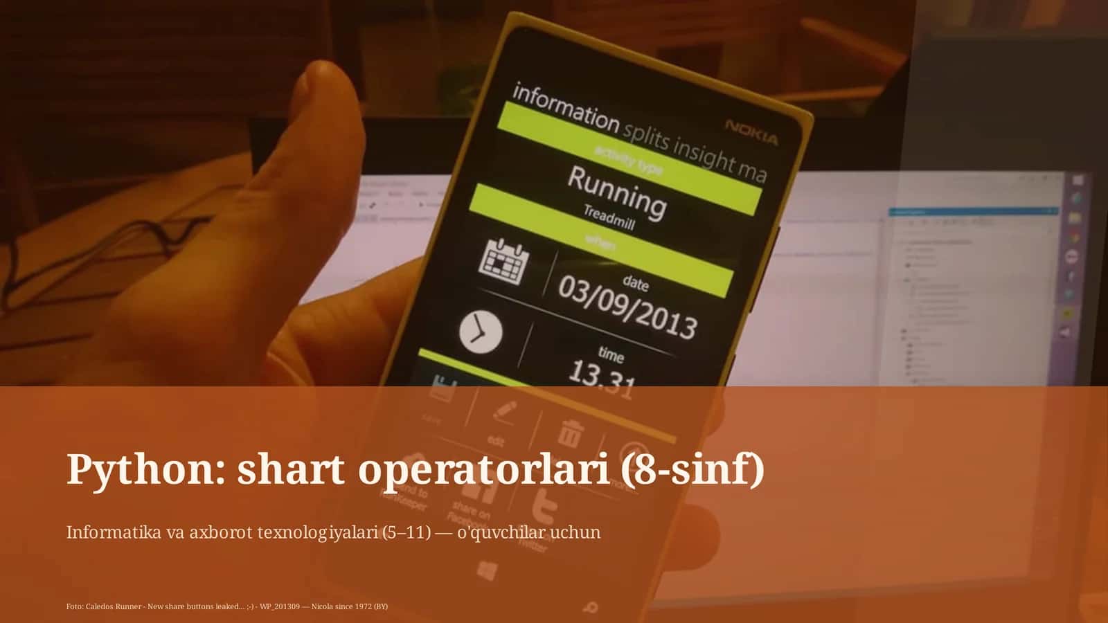 Python: shart operatorlari (8-sinf) 1
