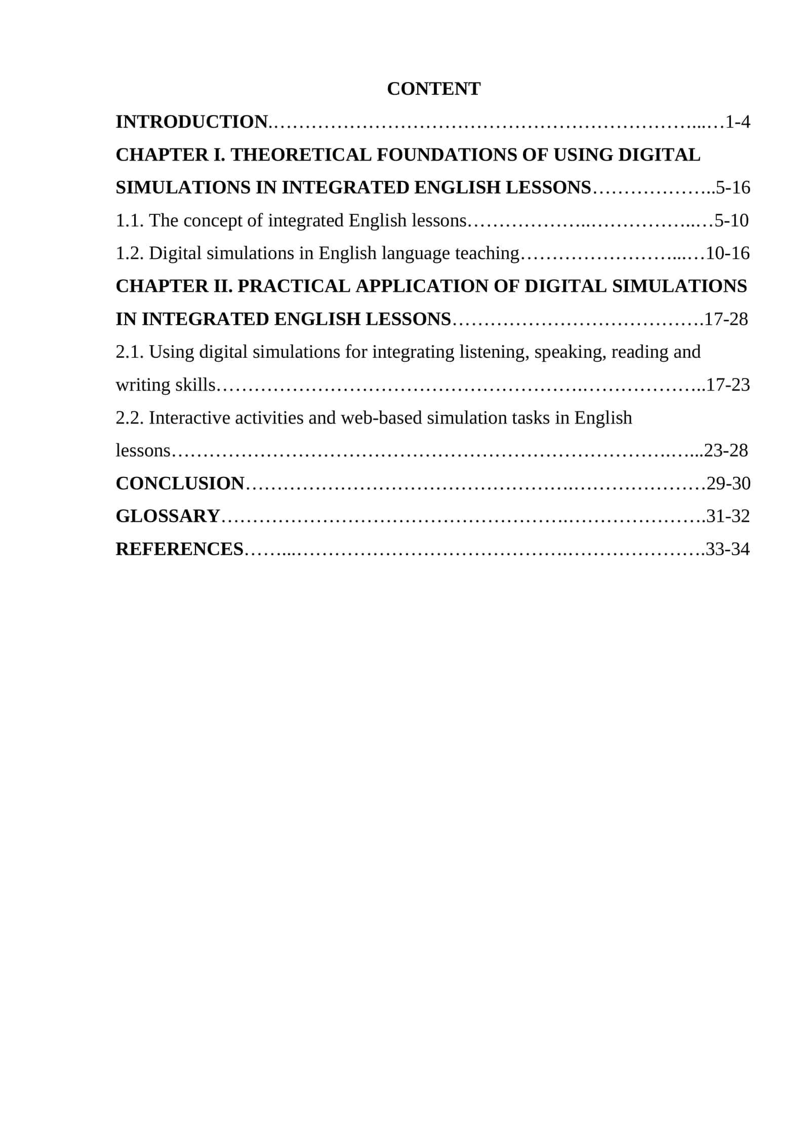 Using digital simulation in integrated english lessons 1