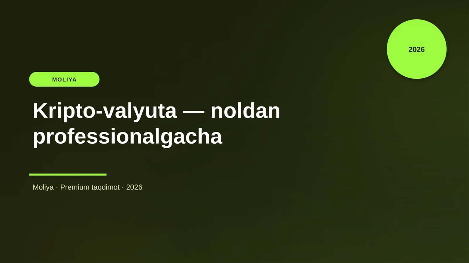 Kripto-valyuta — noldan professionalgacha 1
