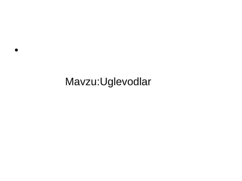 uglevodlar 1