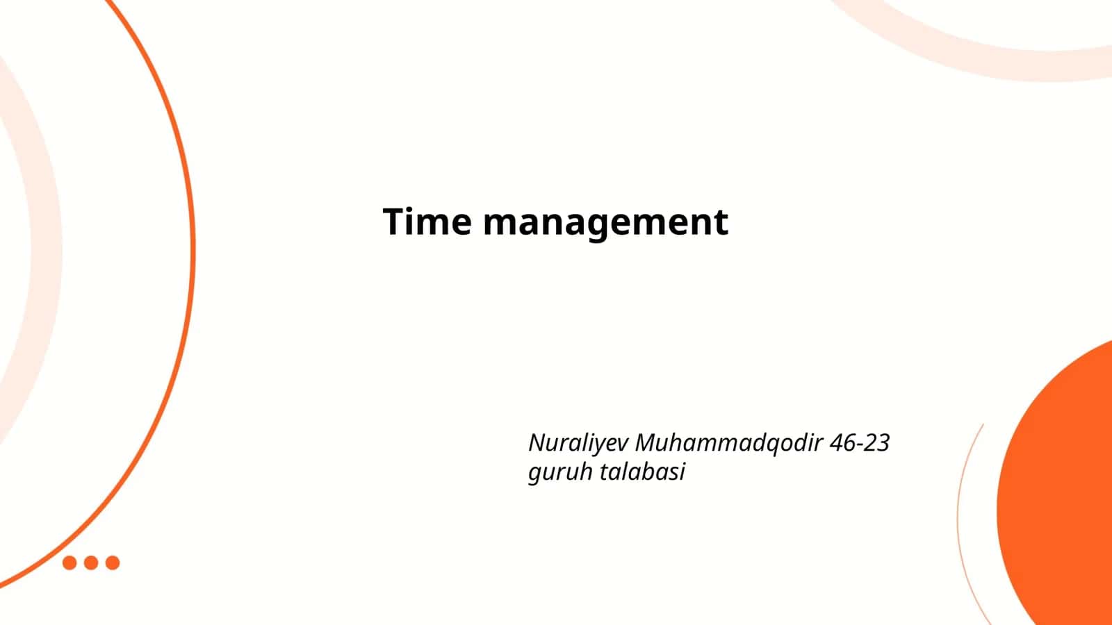 Time management 1