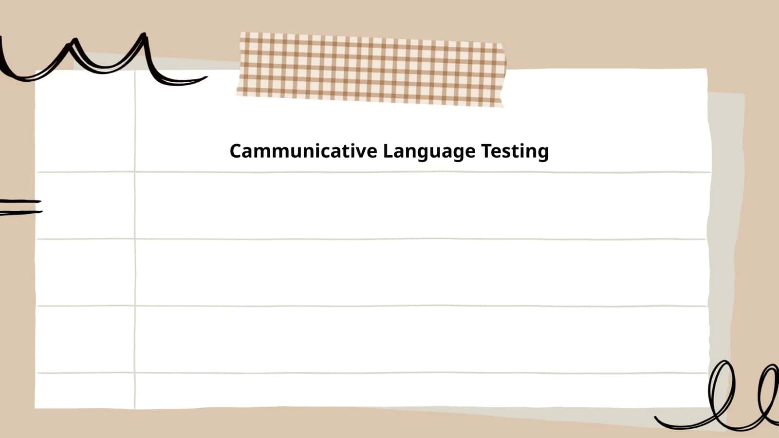 Cammunicative Language Testing 1