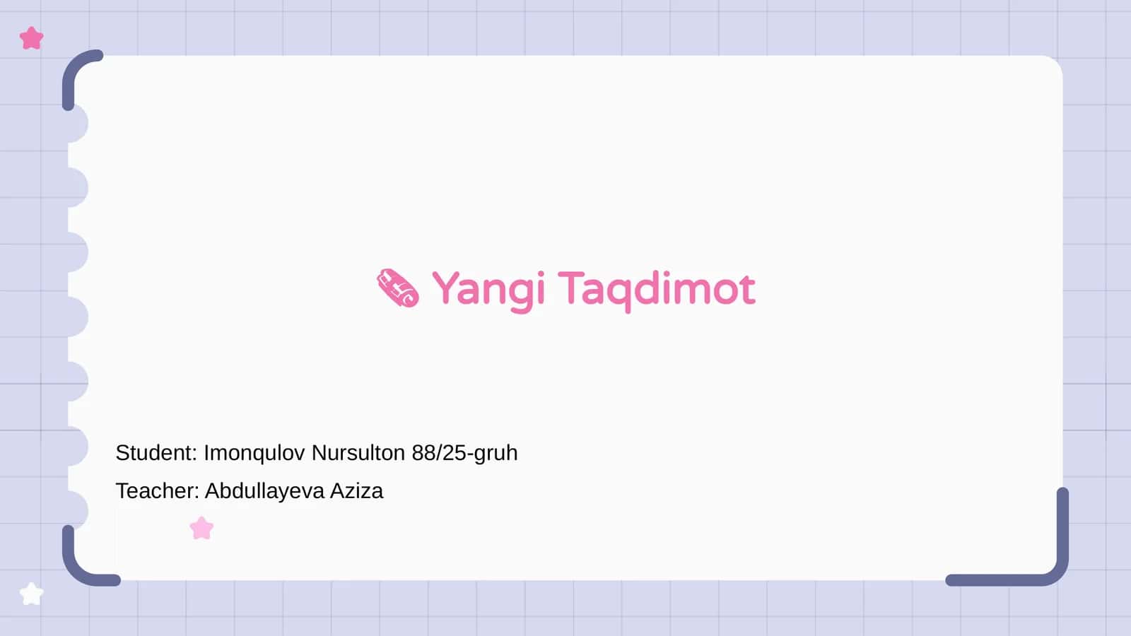 Yangi Taqdimot 1