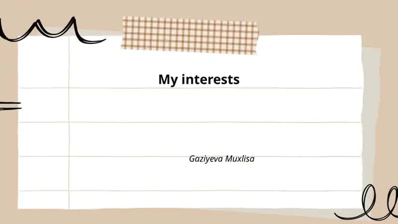 My interests 1