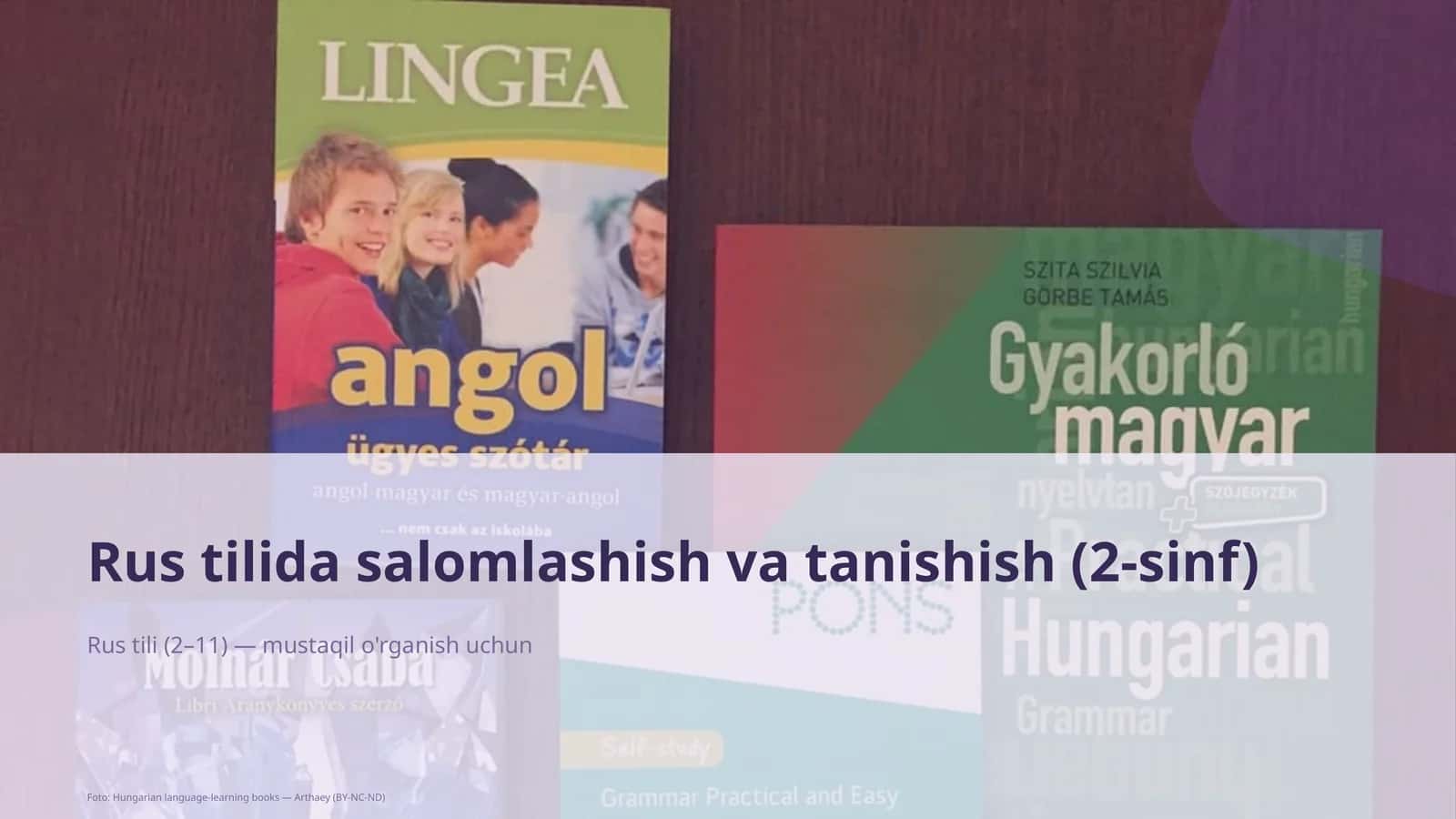 Rus tilida salomlashish va tanishish (2-sinf) 1