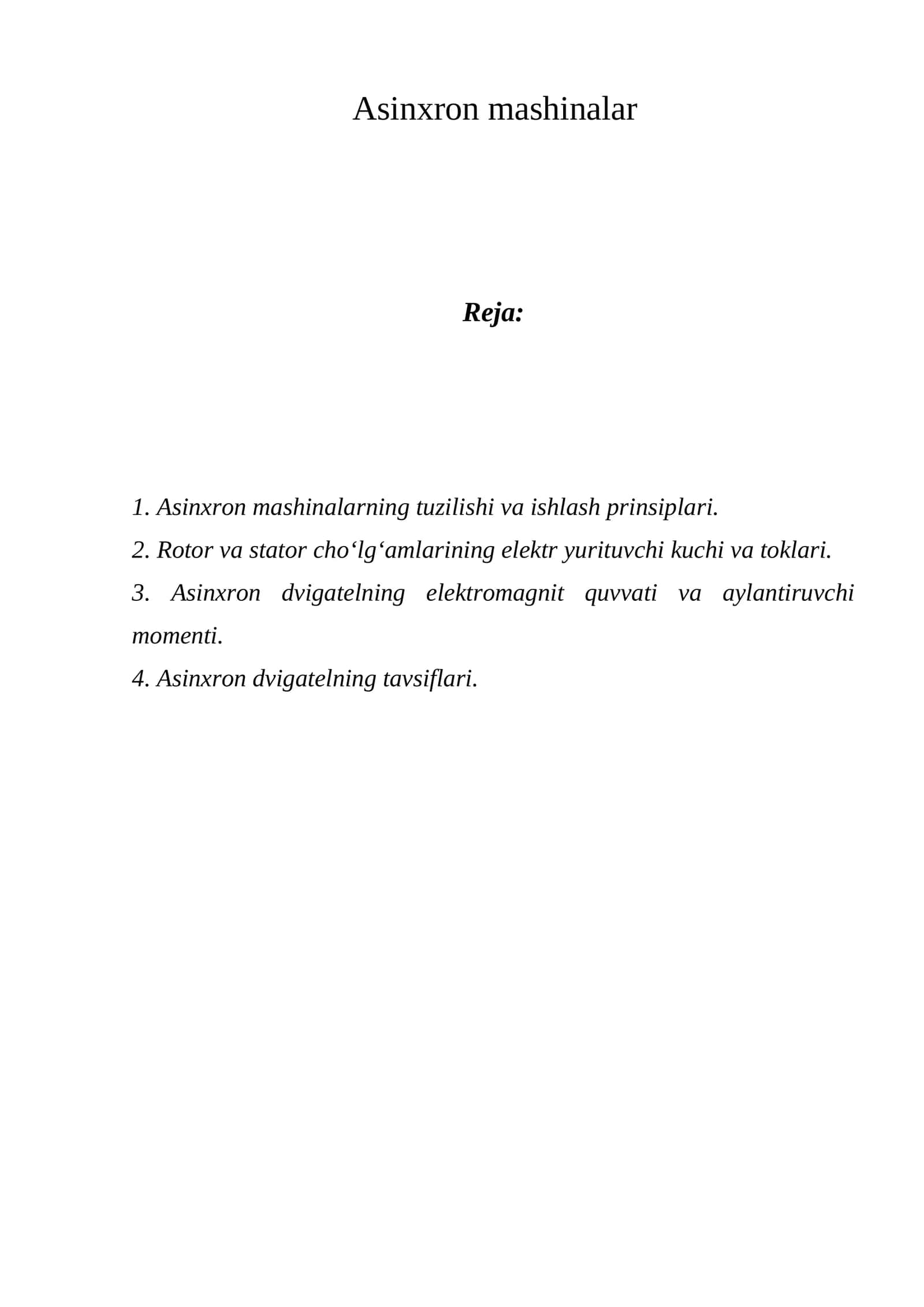 Asinxron mashinalar 1
