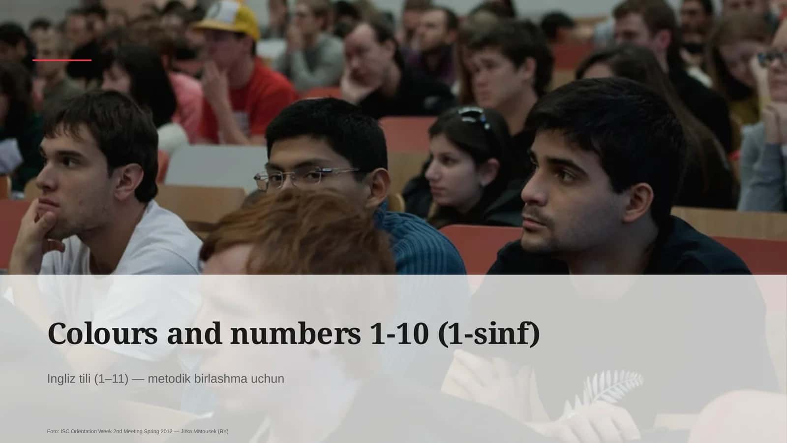 Colours and numbers 1-10 (1-sinf) 1