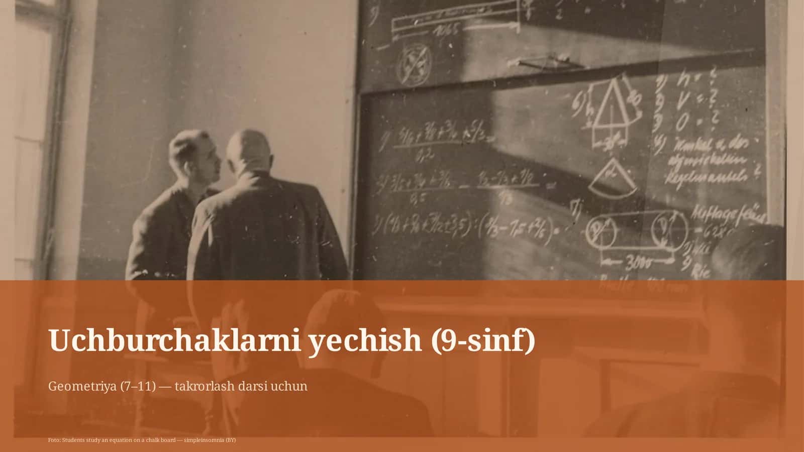 Uchburchaklarni yechish (9-sinf) 1