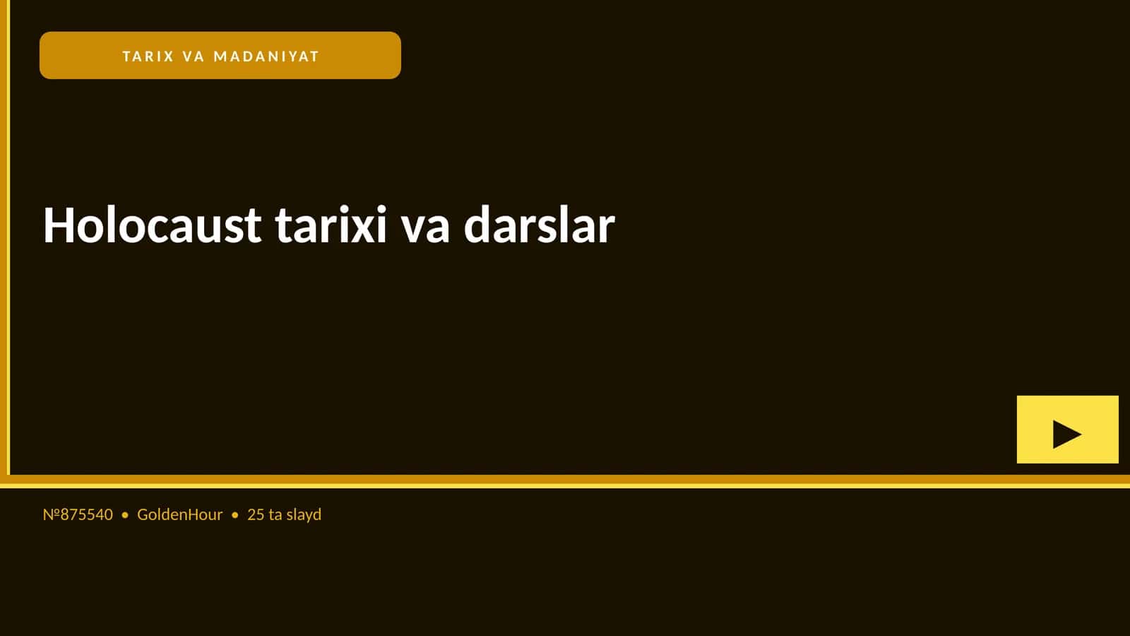 Holocaust tarixi va darslar 1
