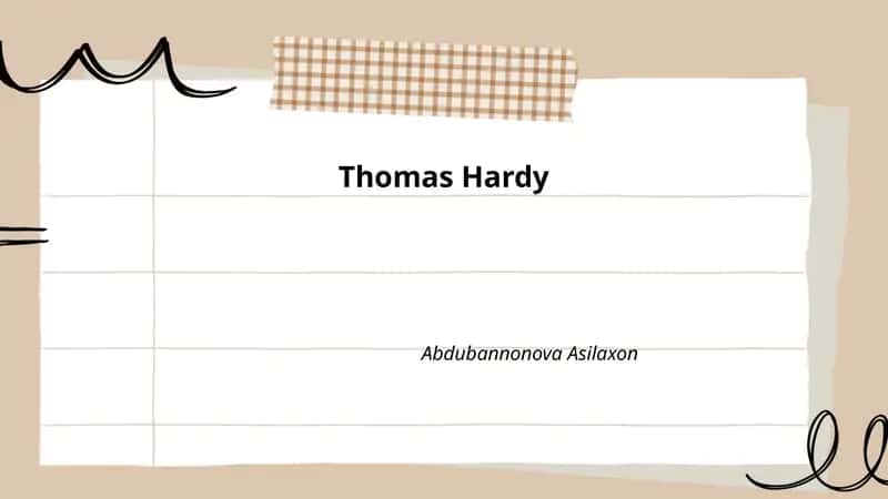 Thomas Hardy Novels 1