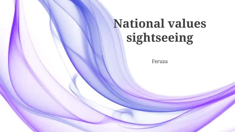 National values sightseeing 1