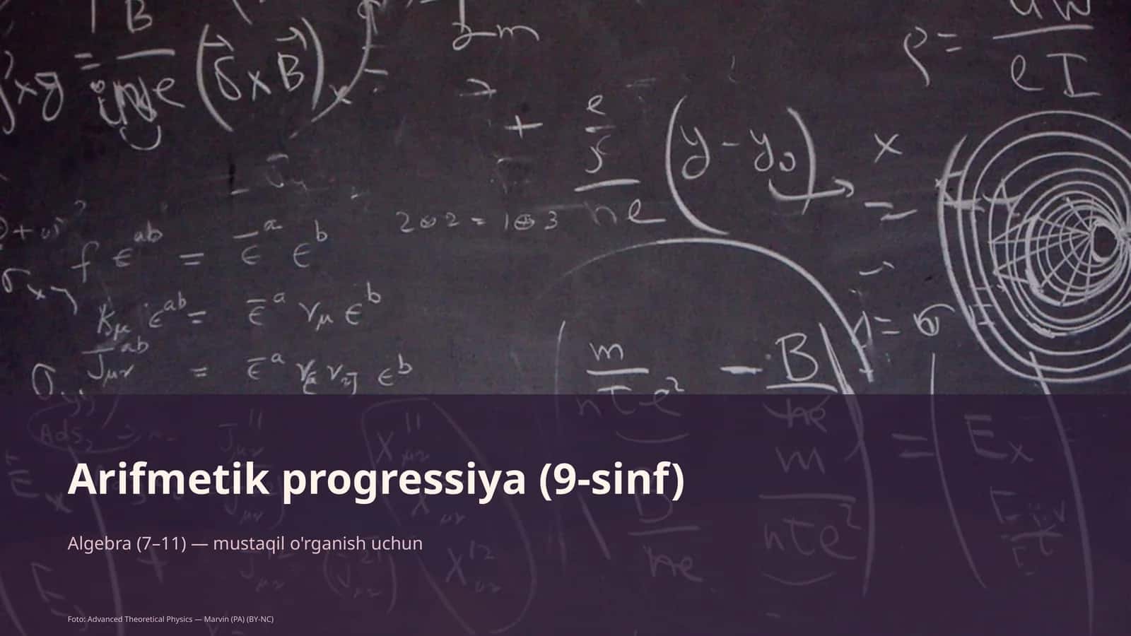 Arifmetik progressiya (9-sinf) 1