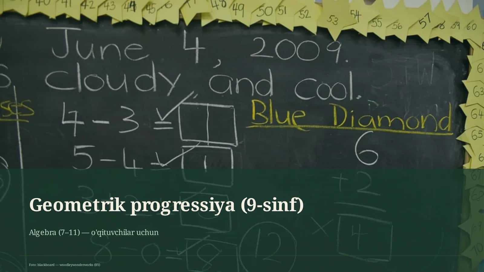 Geometrik progressiya (9-sinf) 1