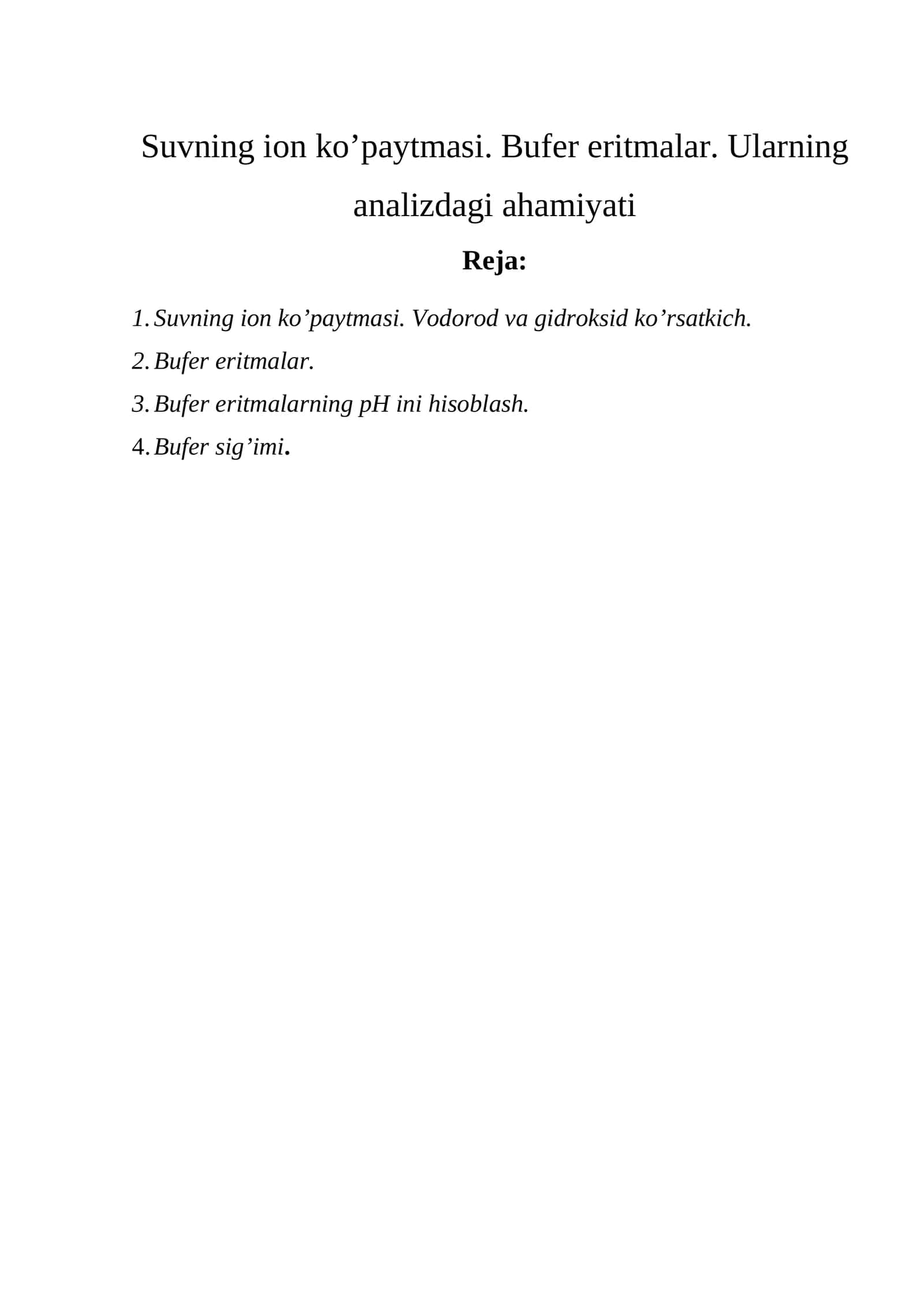 Bufеr eritmalar 1