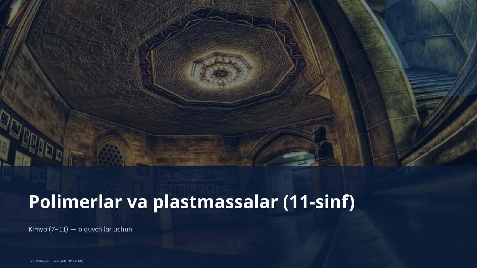 Polimerlar va plastmassalar (11-sinf) 1