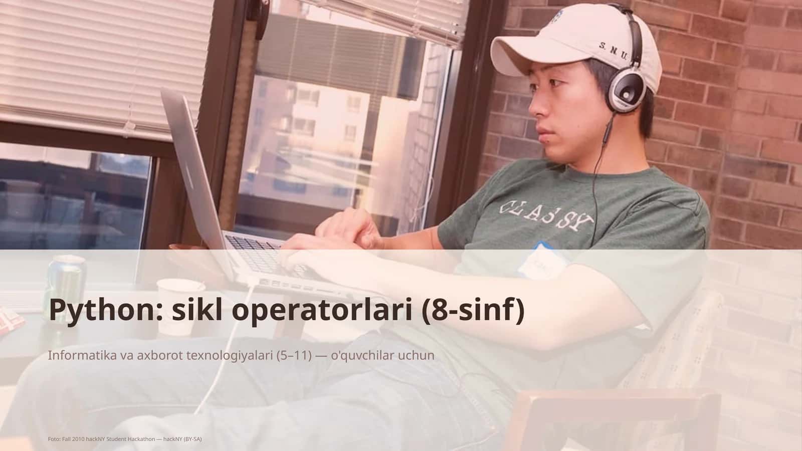 Python: sikl operatorlari (8-sinf) 1