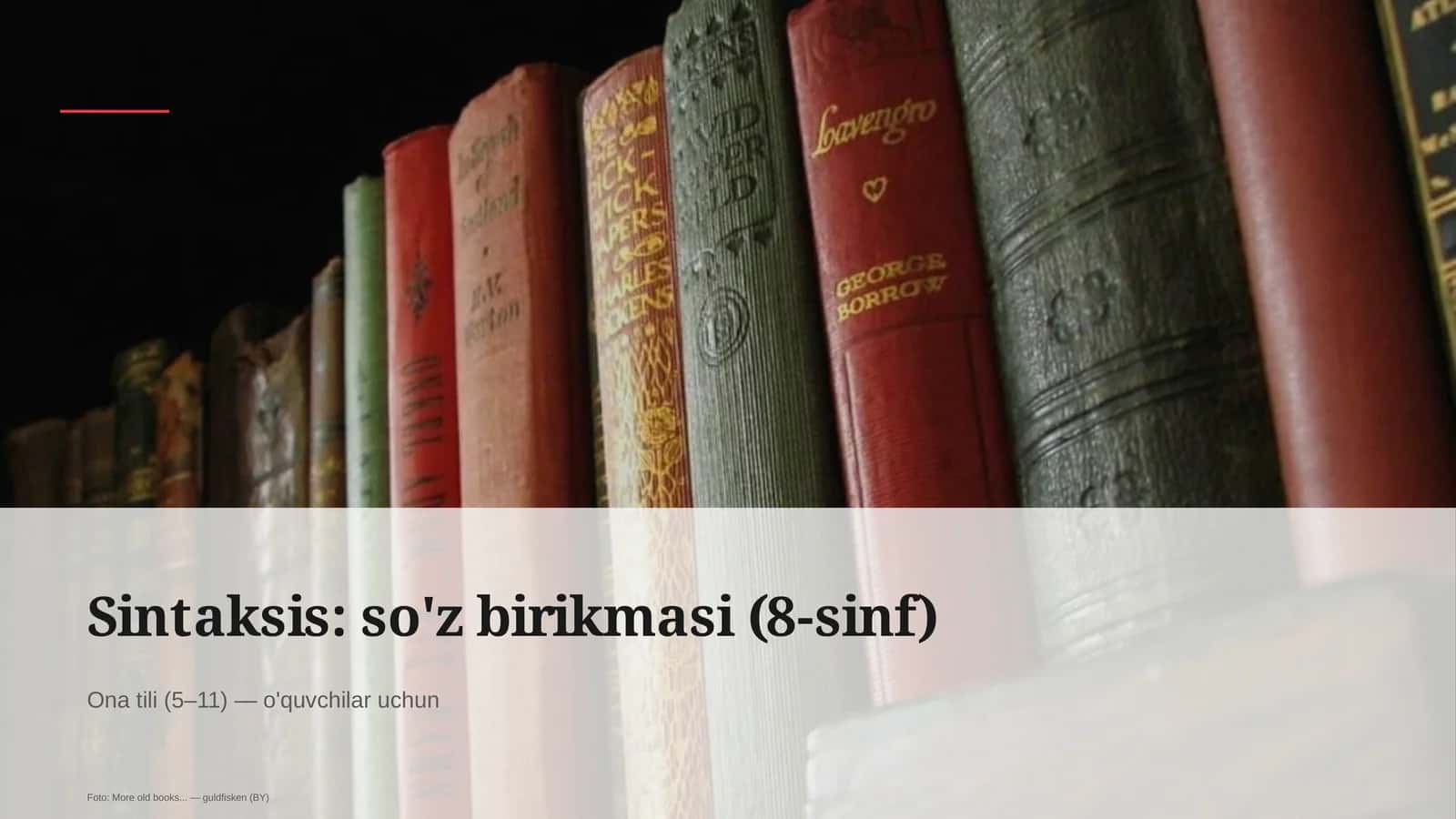 Sintaksis: so'z birikmasi (8-sinf) 1