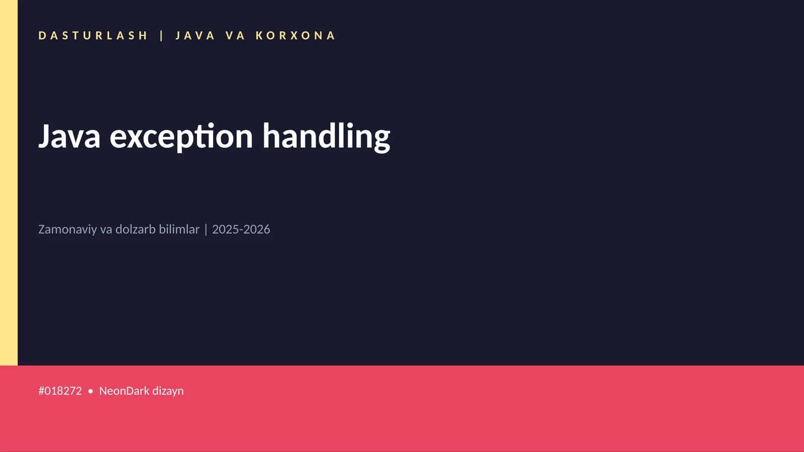 Java exception handling 1