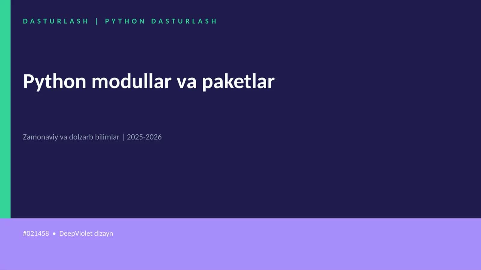 DASTURLASH | PYTHON DASTURLASH 1
