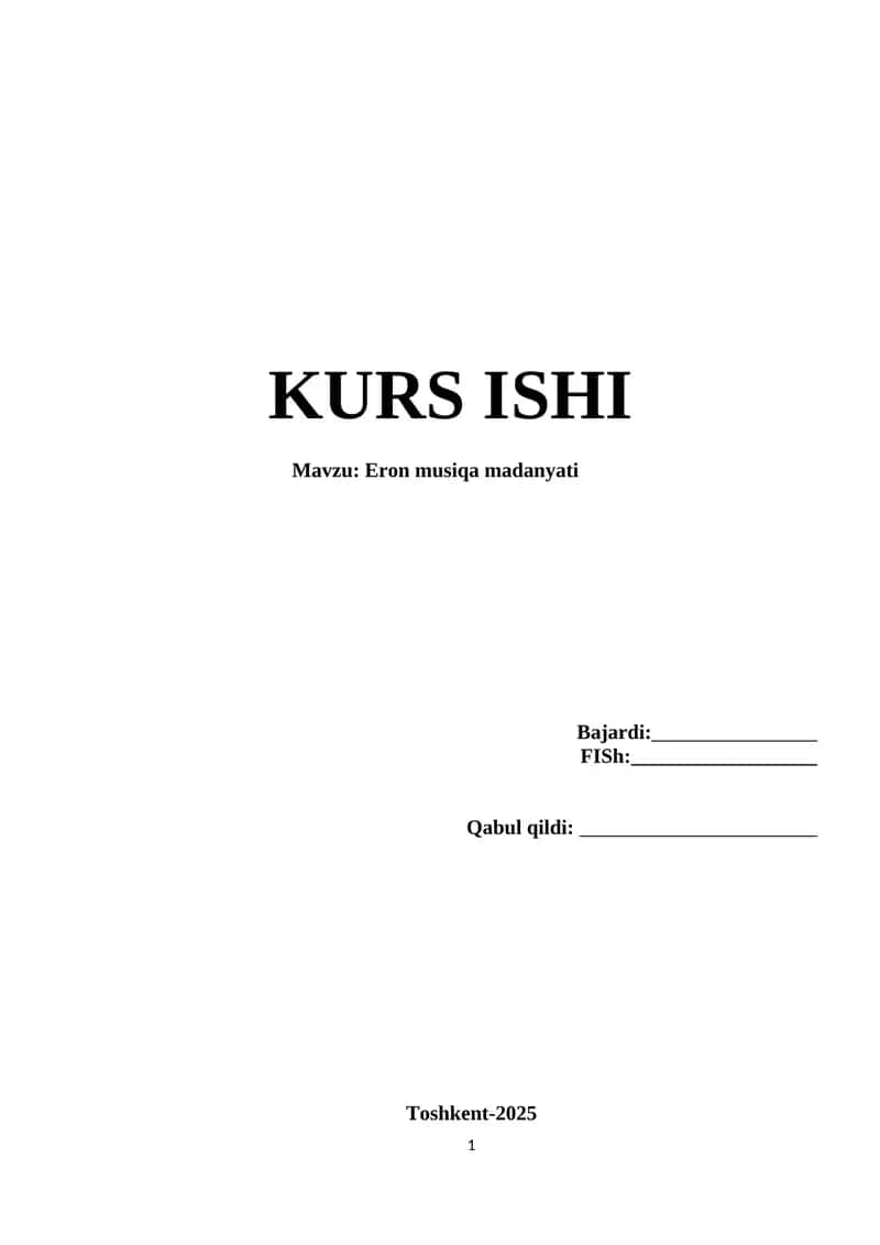 Eron musiqa madanyati 1