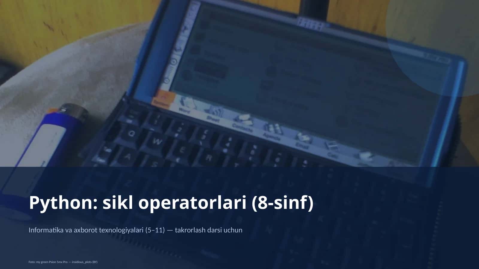 Python: sikl operatorlari (8-sinf) 1