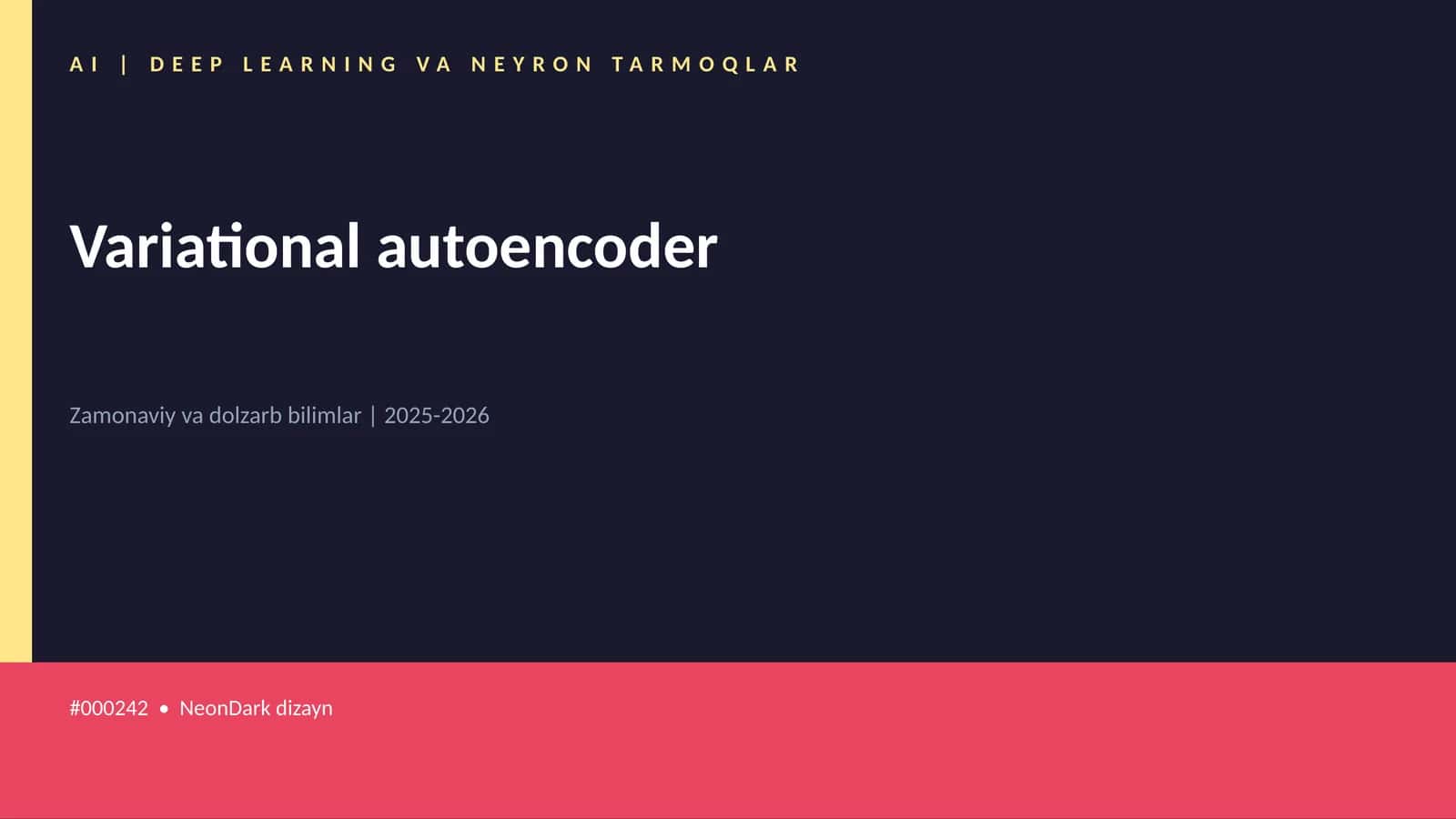 Variational autoencoder 1