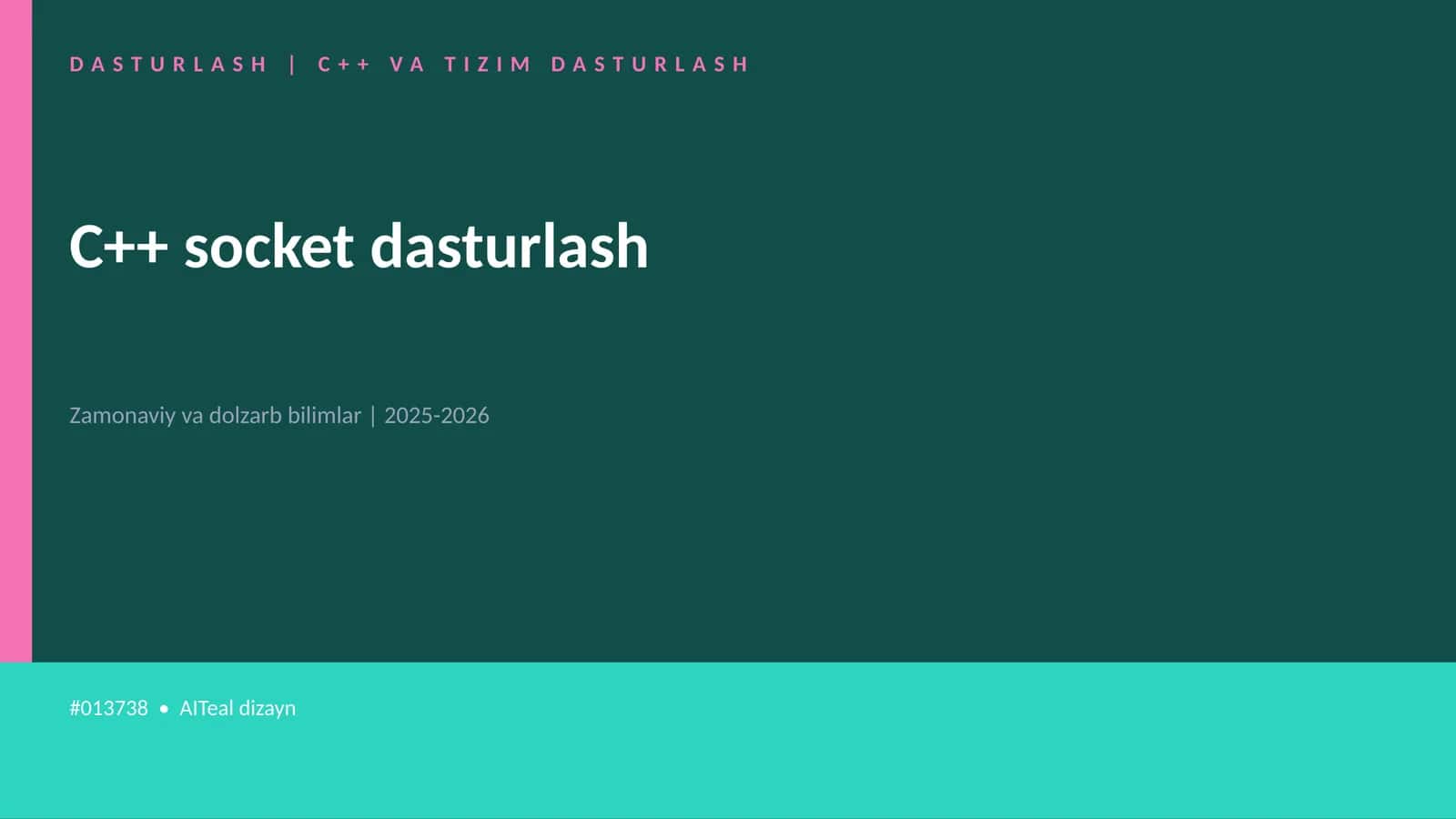 C++ VA TIZIM DASTURLASH 1