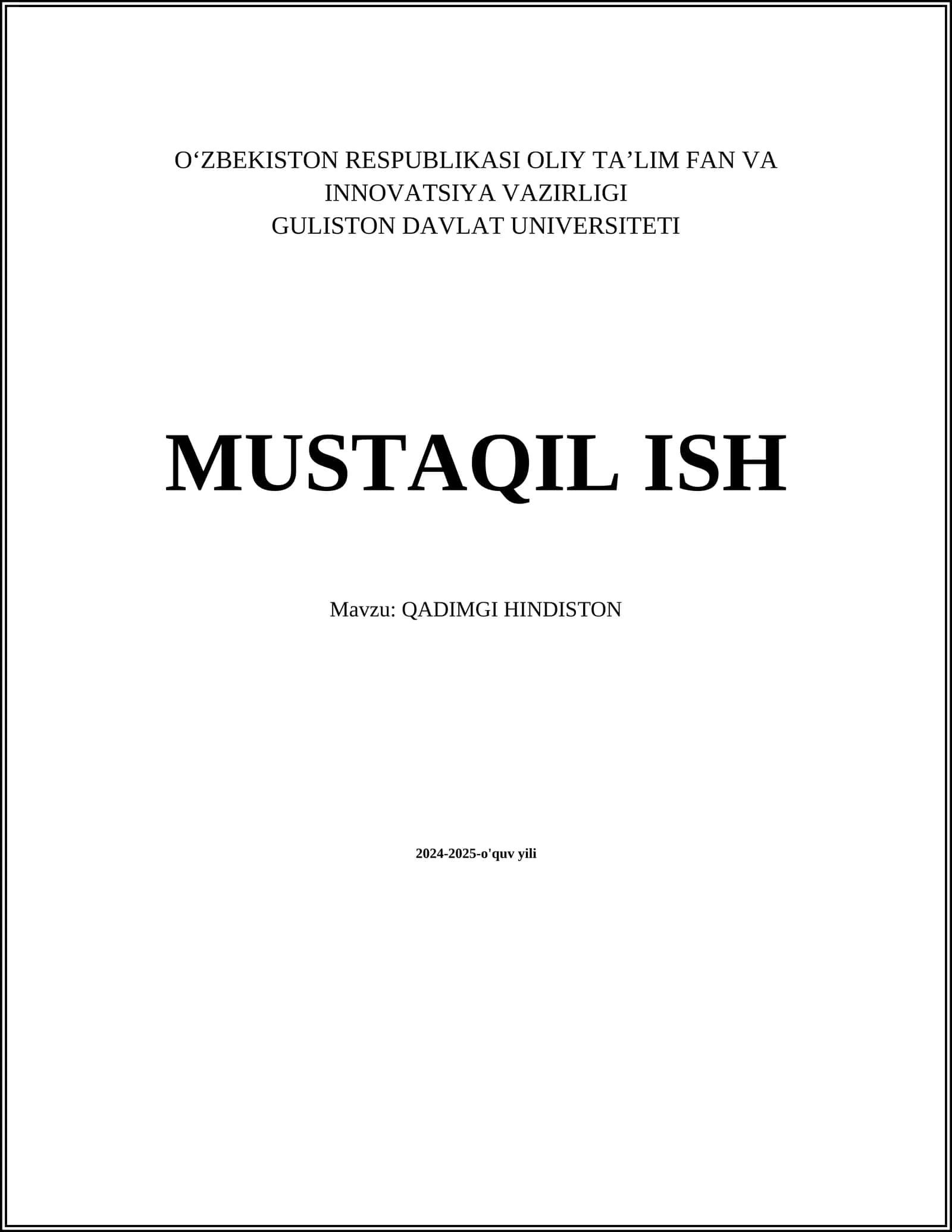 QADIMGI HINDISTON 1